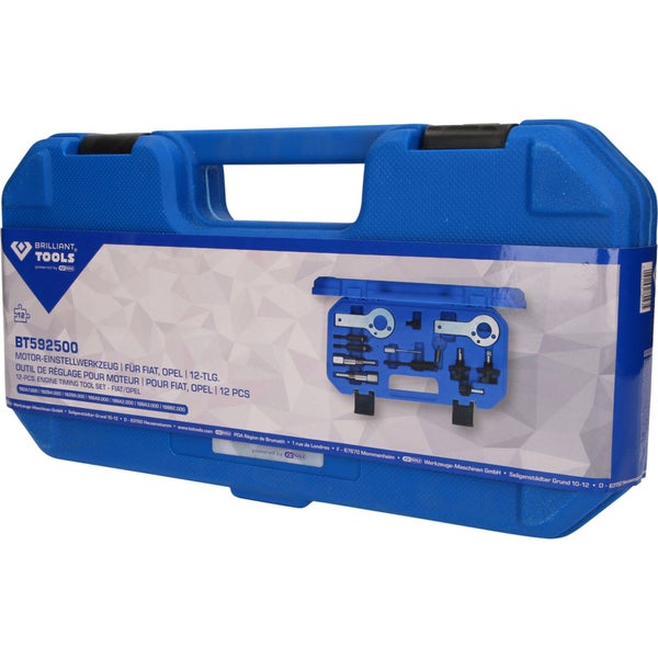 Brilliant Tools Motor Einstellwerkzeug für Fiat Opel im blauen Koffer