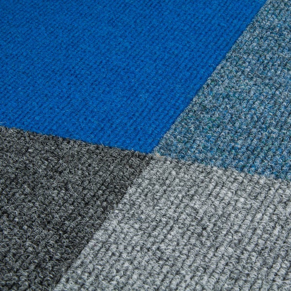 Nadelfilz Teppichfliesen anthrazit Nadelvlies Teppichboden als Fliesen in 50x50 cm Schatex Filzfliesen selbstliegend in Grau ideal für Büro