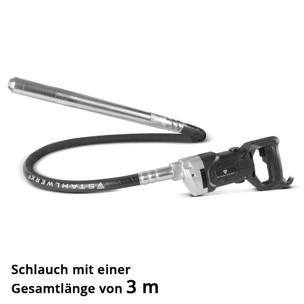 Betonrüttler mit drei Meter Schlauchlänge