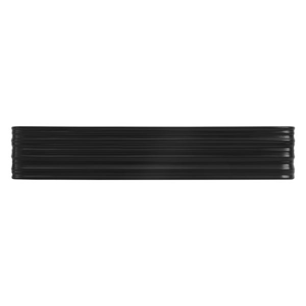 ML-Design Waschbecken aus Keramik in Schwarz matt 68x38x12 cm Eckig, Moderne Aufsatzwaschbecken, Design Waschtisch Aufsatz-Waschschale Waschplatz Handwaschbecken, für das Badezimmer und Gäste-WC