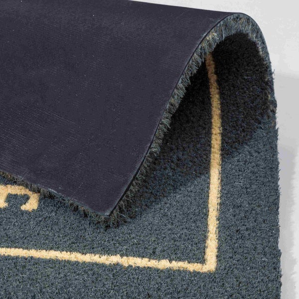 Fußmatte mit Schriftzug und rutschfester Unterseite