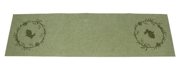 FRANK FLECHTWAREN | Tischläufer Osterkranz, POLYESTER, 40 x140 cm