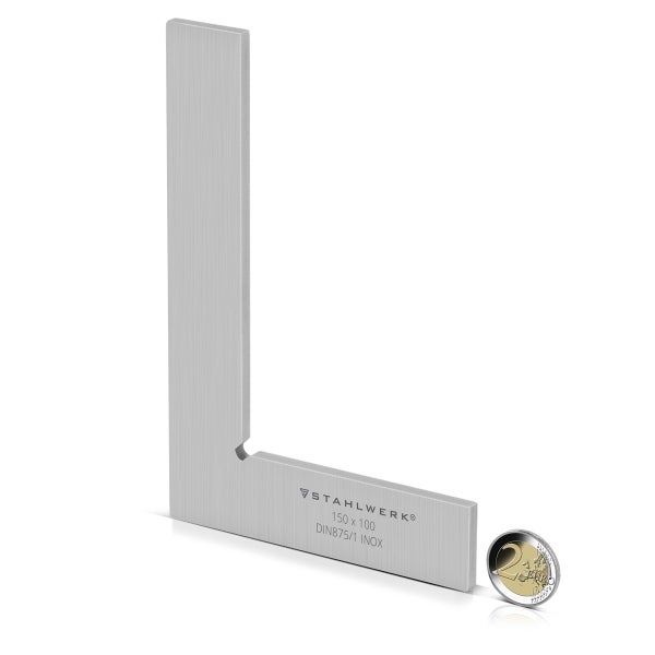 Stahlwinkel 150 x 100 Millimeter gemäß DIN875/1 INOX