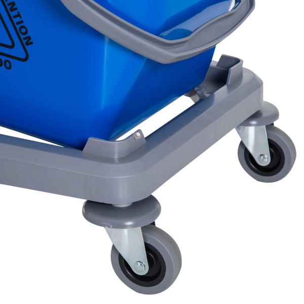 HOMCOM Putzwagen, 73 × 45 × 92 cm, Metall, PP, Blau+Rot
