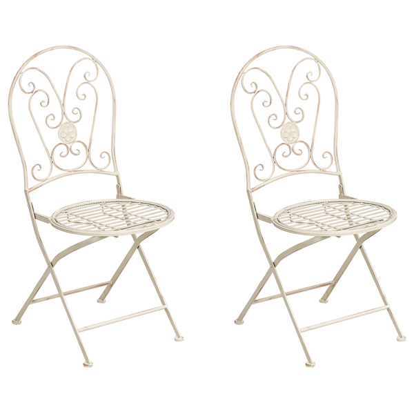 Technische Zeichnung von zwei Gartenstühlen mit Maßangaben und maximaler Belastbarkeit