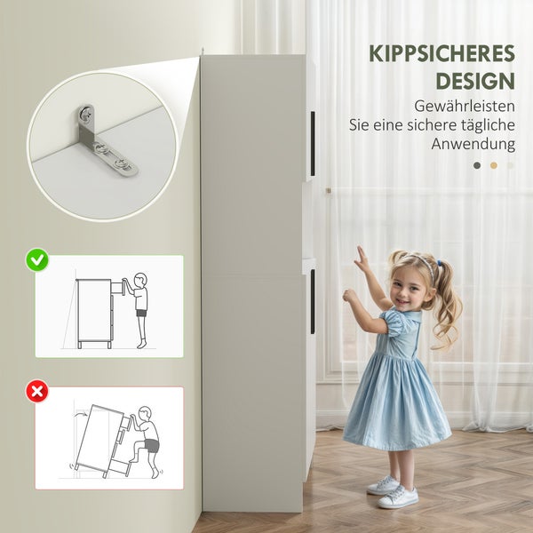 HOMCOM Küchenschrank, Hochschrank mit Mikrowellenablage, Buffetschrank mit Soft-Close-Tür, Aufbewahrungsschrank Vitrinenschrank für Küche Esszimmer 79x40x175 cm Weiß