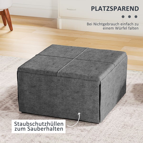 HOMCOM Klappbett ca. 190x60 cm Gästebett mit 8cm Schaumstoff Matratze, faltbar Reisebett, Erwachsene Einzelbett, Metallbett bis 120 kg belastbar, Faltbett für Büro, Gästezimmer, Grau