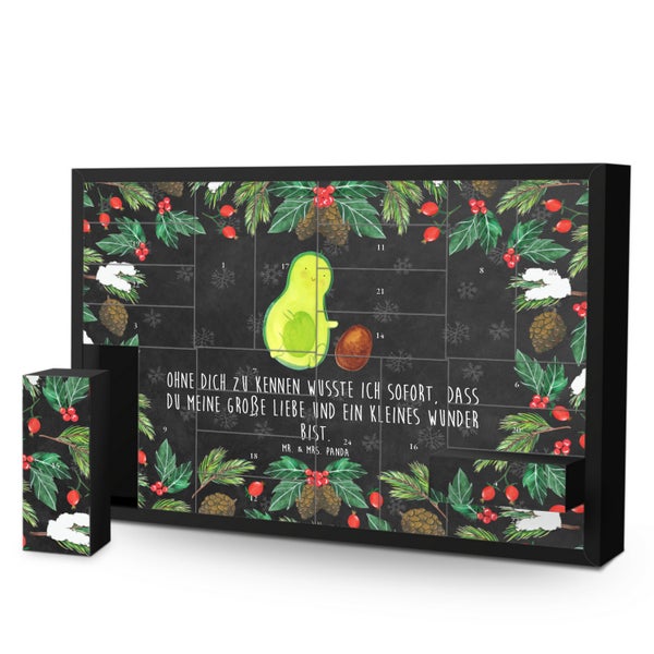 Mr. & Mrs. Panda Befüllbarer Adventskalender Avocado Kern rollt - Schwarz