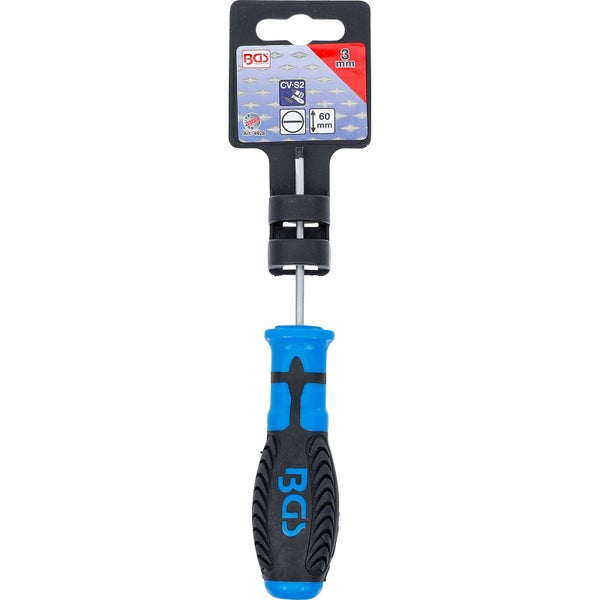 Schlitzschraubendreher mit 3 Millimeter Klinge und 60 Millimeter Klingenlänge