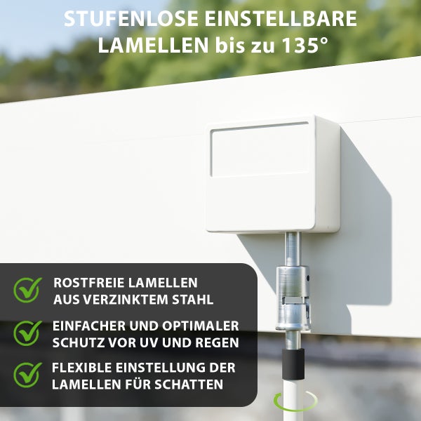 Weide Classic Alu-Stahl Pavillon 3 x 4 M Weiß Pergola Freistehend mit Pfostenstärke 11,6 cm x 11,6 cm