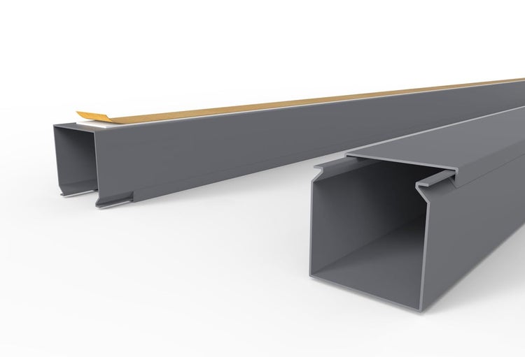 CILSON WDK4040SG Art.-Nr. 6700290.1 Kabelkanal Selbstklebend 40x40mm Grau - 1 m / 1000 mm, Universelle Kabelabdeckung, Stabile Konstruktion