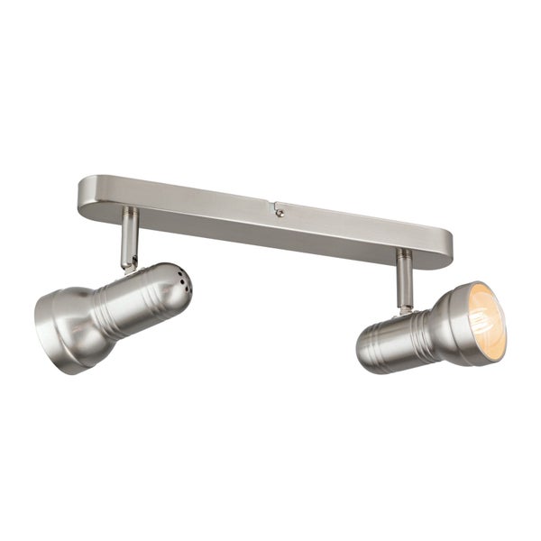 Strahler Retro Wilhelm 2-flammig E27 Satin – Retro Deckenstrahler für Innenräume