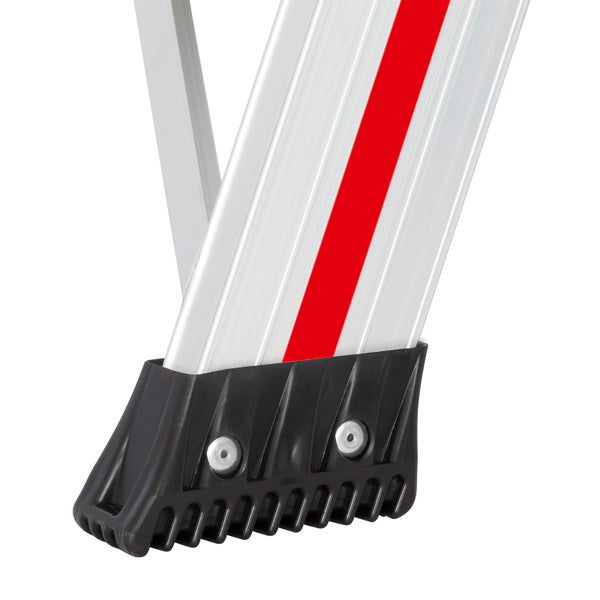 Detailaufnahme eines Leitersprossenfußes mit Profil