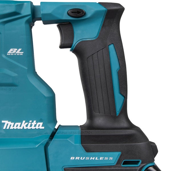 Detailansicht einer Makita Akku-Maschine mit Brushless Motor