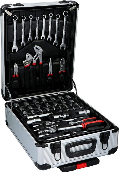 JUNG KINZO 187-teiliges Werkzeugset – Kompletter Werkzeugkoffer für den Haushalt, All-in-One Heimwerker Set, Praktische Werkzeuge für Reparaturen und Wartung