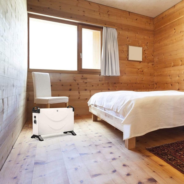JUNG Konvektor elektrische Heizung mit Thermostat 2000W mobiler Heizlüfter Elektroheizung