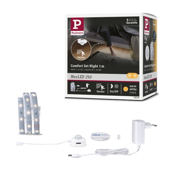 Paulmann Comfort Set Night 1 m mit Bewegungsmelder und LED-Streifen