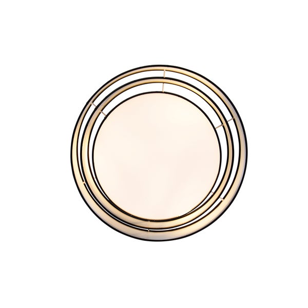 Runde LED Deckenleuchte mit konzentrischen Ringen, modernes Design.