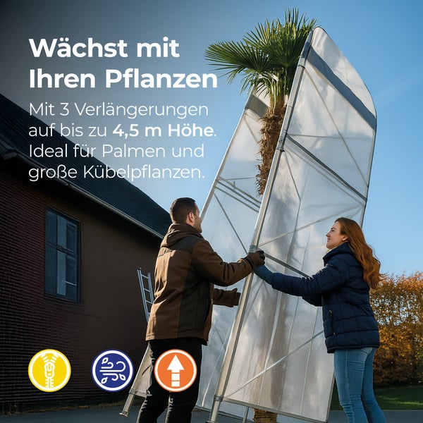 Verlängerung für Überwinterungszelt Tropical Island M L 130 x B 130 x H 100 cm