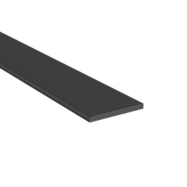 Schwarzes Flachprofil, Abdeckleiste.