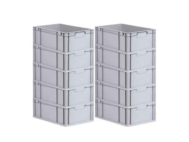 PROREGAL Eurobox Nextgen Economy Griffe Geschlossen HxBxT 22 x 40 x 60 cm 44 Liter Eurobehälter Transportbox Transportbehälter Stapelbehälter