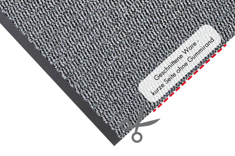 Ausschnitt eines Teppichs mit geschnittener Kante