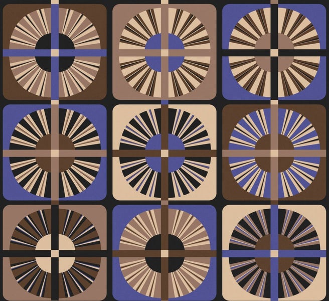 Masureel Tapete Fliesenmuster Blau - 70 cm x 10.05 m - 631715