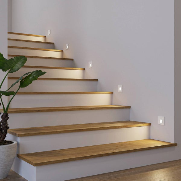 Arcchio LED Wandeinbaustrahler Vexi (Modern) in Weiß aus Aluminium (1 flammig, ) Wohnzimmerleuchte