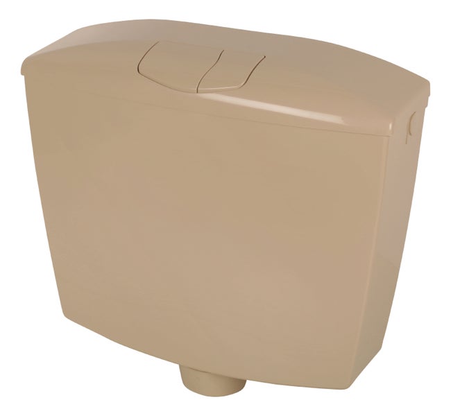 Sanitop-Wingenroth Spülkasten Karat | Tiefspülkasten mit Zwei-Mengen-Technik | 3,5 oder 6 - 9 l | Geräuscharm und vollisoliert | Variabler Anschluss | Beige | 21053 9