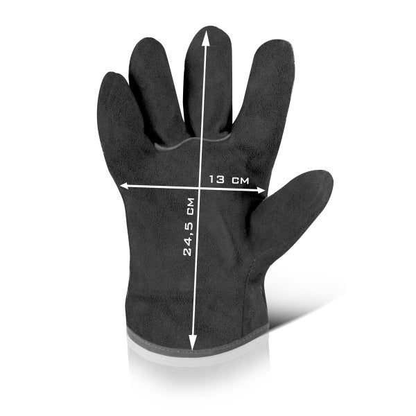 STAHLWERK 2 x Schweißerhandschuhe hitzebeständig aus hochwertigem Spaltleder