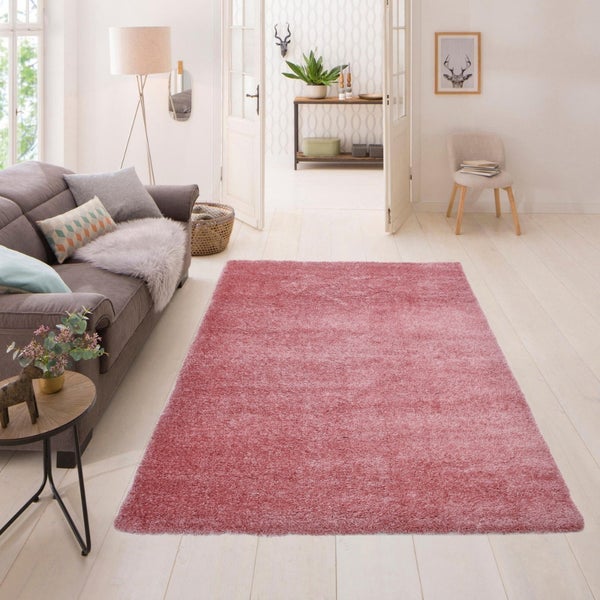 Home Deluxe Hochflorteppich SOFI - Altrosa,  150 x 80 cm