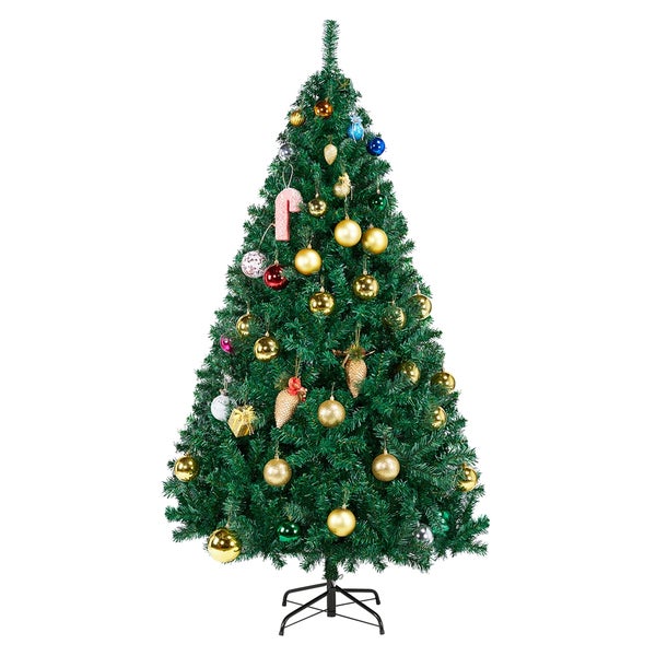 Yaheetech 183 cm Künstlicher Weihnachtsbaum mit Faltsystem , Grün