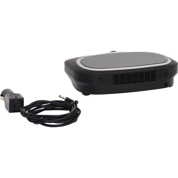 Auto-Luftreiniger auf einer Mittelarmlehne im Auto