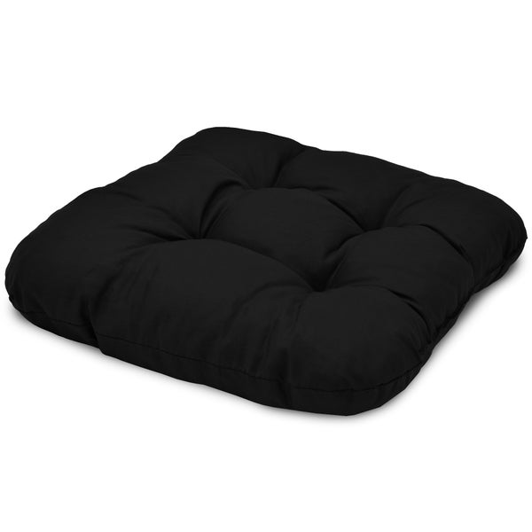 Schwarzes Stuhlkissen mit quadratischer Form