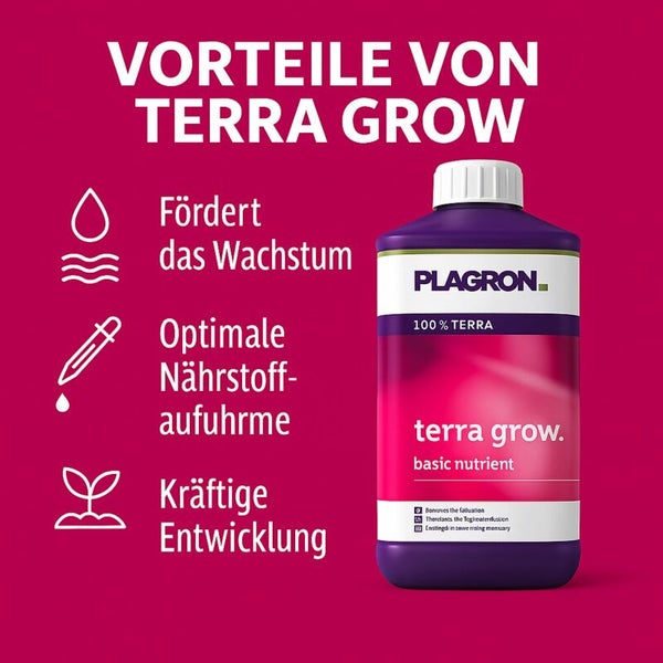 Plagron Terra Grow Basisdünger zur Förderung des Wachstums und der Nährstoffaufnahme