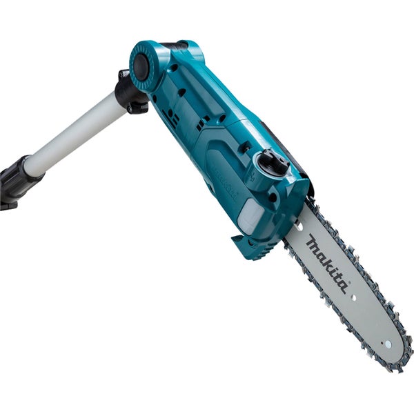 Makita Hochentaster-Aufsatz mit Sägekette und Führungsschiene für Teleskopstiele.