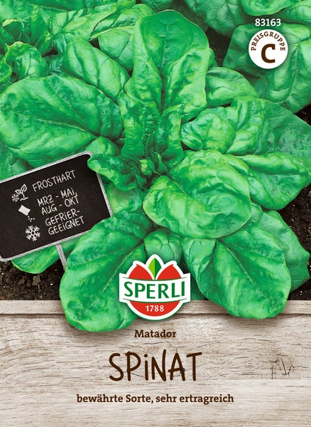 Sperli Spinat Matador Saatgut für den Gartenanbau