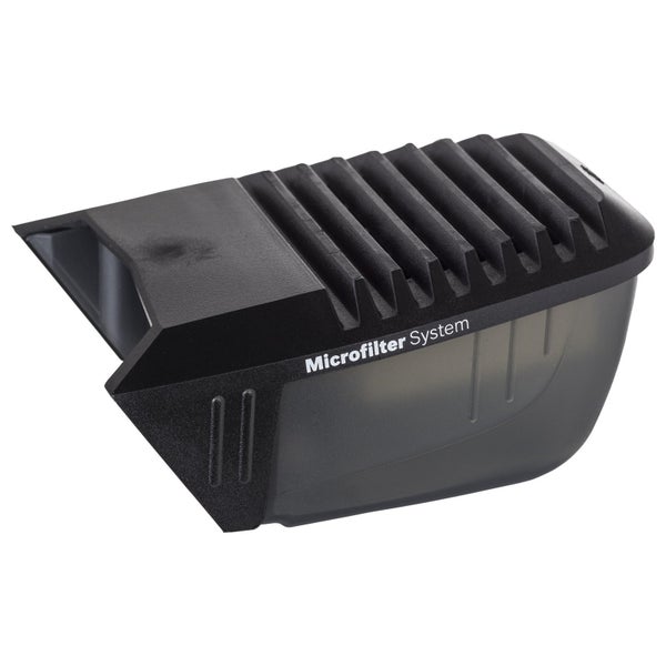 Bosch Microfilter System Staubbox für Schleifmaschinen, Staubfangbehälter aus Kunststoff mit Rippenstruktur.
