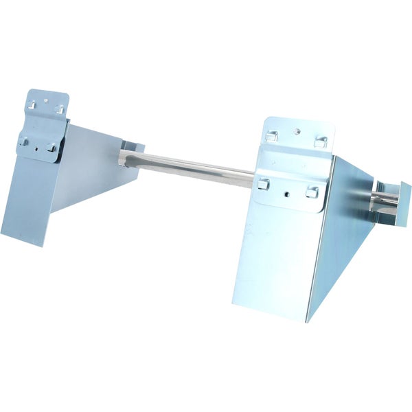 Heizkörper-Standkonsole aus Metall für die Montage von Kompaktheizkörpern.