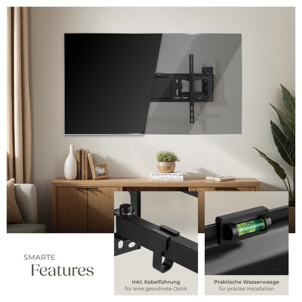TV Wandhalterung tectake  für 32 - 100 Zoll (81 - 254 cm) bis 60 kg