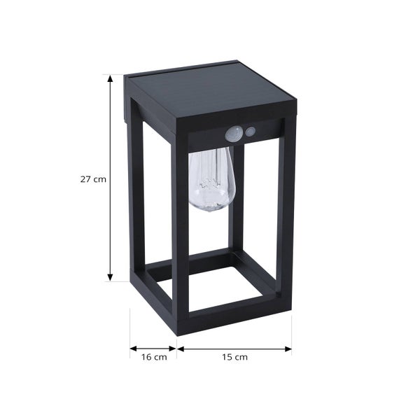 Lindby LED Smart Home Wandleuchte außen Enea dimmbar mit Bewegungsmelder (Modern) in Schwarz aus Aluminium (1 flammig, ) - Wandlampe