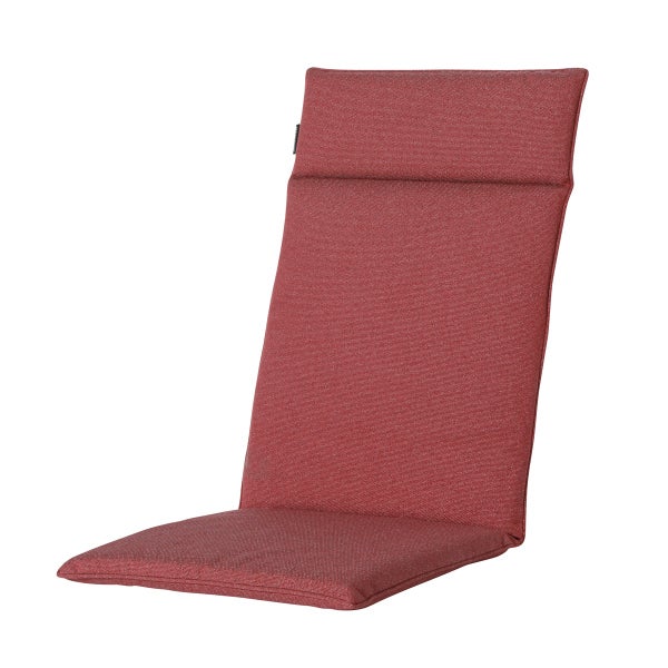 Hochlehnerauflage Manchester rot - Ca. 120x50 cm - 4er-Set