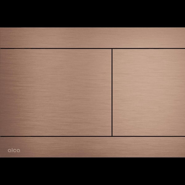 Alca Betätigungsplatte für WC mit zwei Spülmengen in gebürsteter Metalloptik