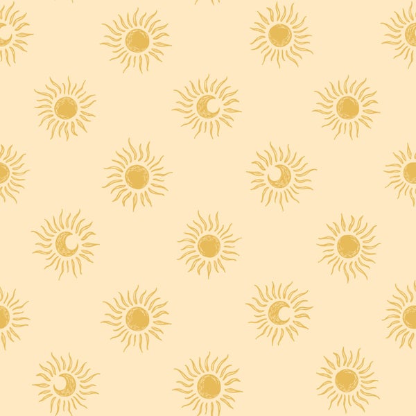 Muster mit Sonne und Mond