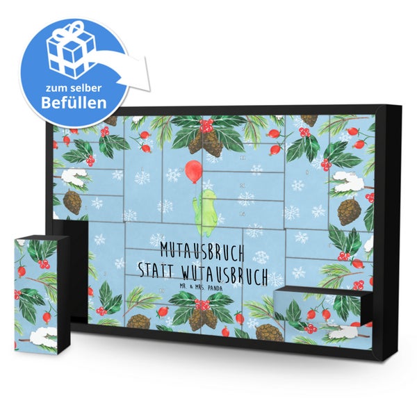 Mr. & Mrs. Panda Befüllbarer Adventskalender Schildkröte Luftballon - Blau Pastell