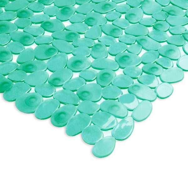 FLOORDIREKT Wanneneinlage Bubble - Badewanneneinlage - Duschmatte - Grün - 68 x 36 cm