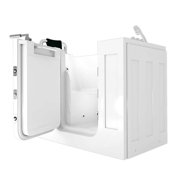 Begehbare Badewanne mit Tür, Einstiegshilfe und Massagefunktion