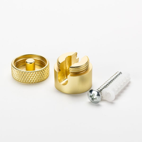 Wand und Deckenpin Kabelhalter Ø 19 mm Metall Gold 3 Stück