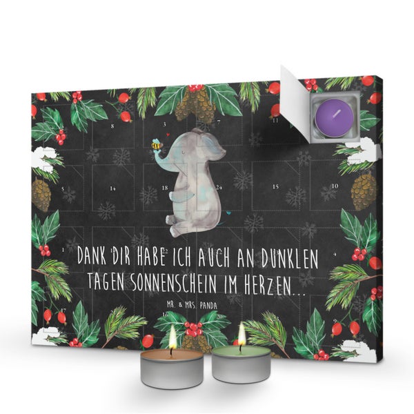 Mr. & Mrs. Panda Duftkerzen Adventskalender Elefant Biene - Schwarz