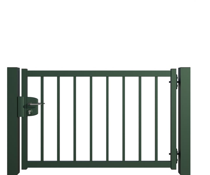 Gartentor aus Metall mit Schloss